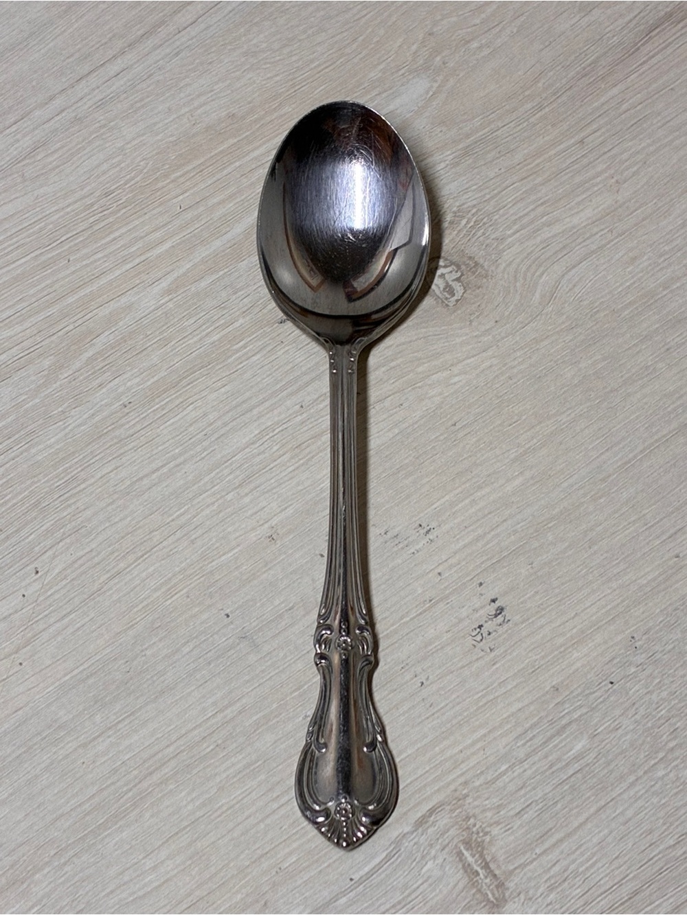 Salem Victoria Stainless Steel Place Spoon Ornate Vintage Flatware 7 Inch